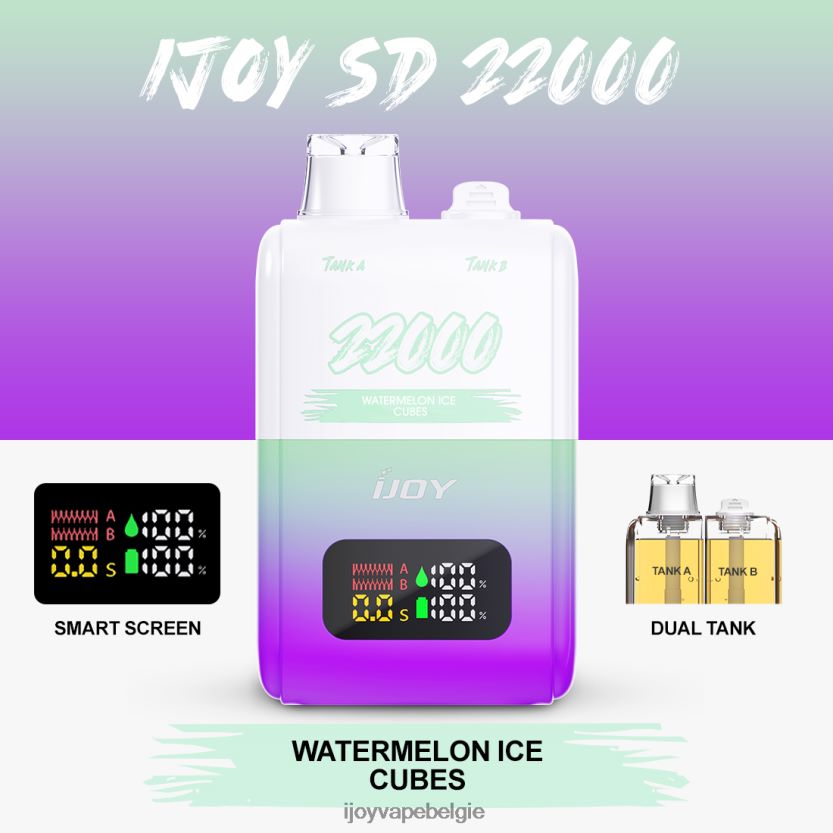 iJOY Disposable Vape Flavors - iJOY SD 22000 wegwerpbaar L64D02159 watermeloen ijsblokjes